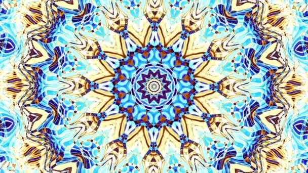 Girando Abstracto Transformando Círculo Mandala Ornamental Imágenes Bucle Sin Fisuras — Vídeo de stock