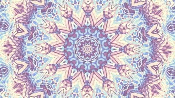 Girando Círculo Mandala Ornamental Transformando Abstrato Imagens Loop Sem Costura — Vídeo de Stock