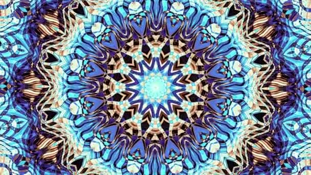 Girando Círculo Mandala Ornamental Transformando Abstrato Imagens Loop Sem Costura — Vídeo de Stock