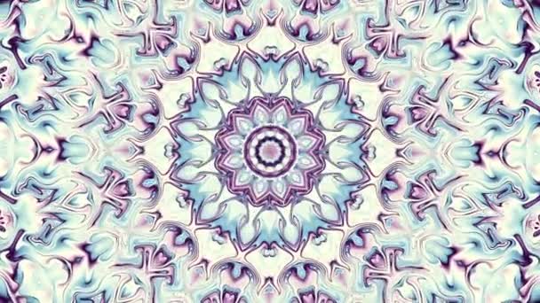 Girando Círculo Mandala Ornamental Transformando Abstrato Imagens Loop Sem Costura — Vídeo de Stock