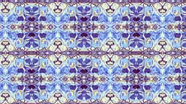 Abstract Symmetric Ornamental Pattern Looping Footage — стоковое видео