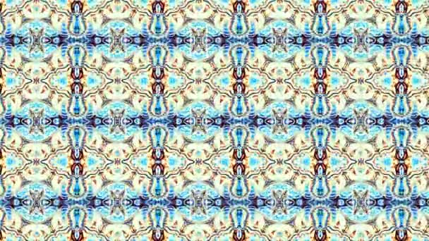 Abstract Symmetric Ornamental Pattern Looping Footage — стоковое видео