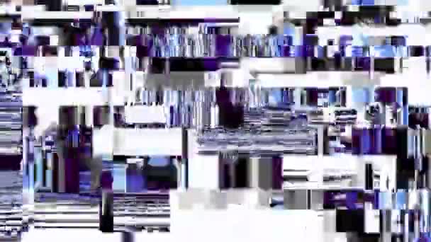 Abstracte Snel Trillende Textuur Met Artefacten Codec Looping Video Interferentie — Stockvideo