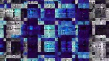Eserler codec ile soyut hızlı titreşen doku. Döngü video girişim görüntüleri. Titreşen hızlı grunge öğeleri.