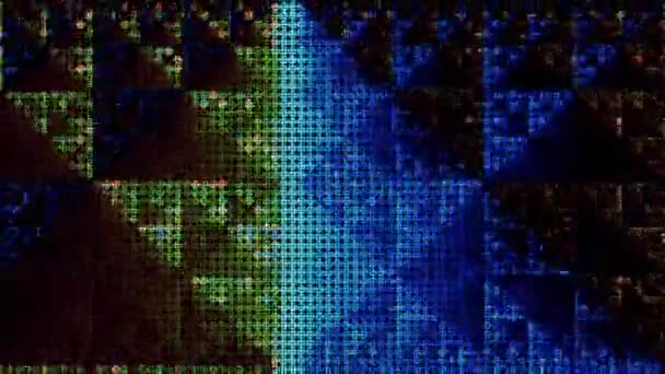 Textura Piscando Rápido Abstrato Com Codec Artefatos Gravar Imagens Interferência — Vídeo de Stock