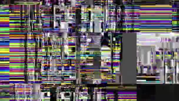 Abstracte Snel Trillende Textuur Met Artefacten Codec Looping Video Interferentie — Stockvideo