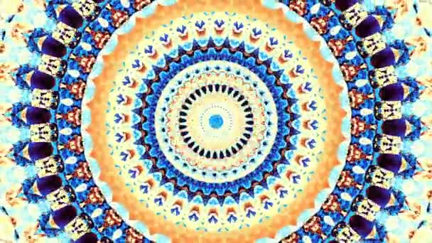 Transformando Círculo Arte Mosaico Vintage Ornamental Patrón Mandala Ornamental Redondo — Vídeo de stock