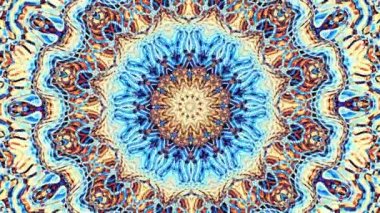 Süs vintage mozaik sanat daire dönüştürme. Yuvarlak süslü süs mandala desen. Sorunsuz döngü görüntüleri.