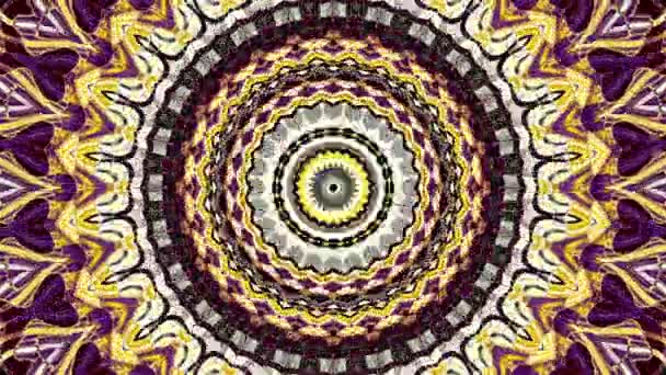 Transformando Círculo Arte Mosaico Vintage Ornamental Patrón Mandala Ornamental Redondo — Vídeos de Stock