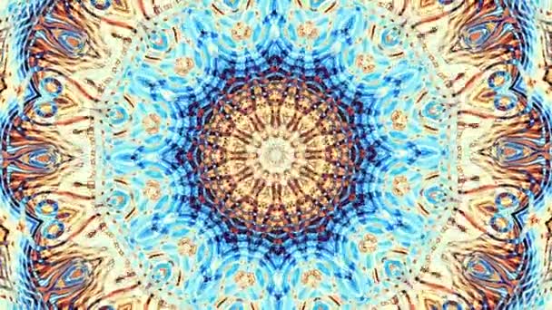 Omvandla Prydnads Vintage Mosaik Konst Cirkel Runda Utsmyckade Prydnads Mandala — Stockvideo