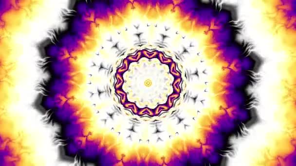 Süs Vintage Mozaik Sanat Daire Dönüştürme Yuvarlak Süslü Süs Mandala — Stok video
