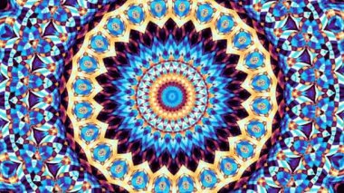 Süs vintage mozaik sanat daire dönüştürme. Yuvarlak süslü süs mandala desen. Sorunsuz döngü görüntüleri.