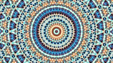 Süs vintage mozaik sanat daire dönüştürme. Yuvarlak süslü süs mandala desen. Sorunsuz döngü görüntüleri.
