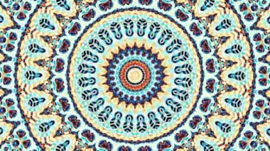 Süs vintage mozaik sanat daire dönüştürme. Yuvarlak süslü süs mandala desen. Sorunsuz döngü görüntüleri.