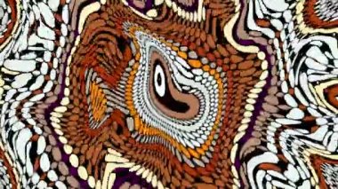 Rasgele dalgalı doku hareketli. Psychedelic animasyonlu arka plan. Soyut eğri şekiller dönüşümü. Döngü hareketli görüntüleri.