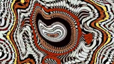 Rasgele dalgalı doku hareketli. Psychedelic animasyonlu arka plan. Soyut eğri şekiller dönüşümü. Döngü hareketli görüntüleri.