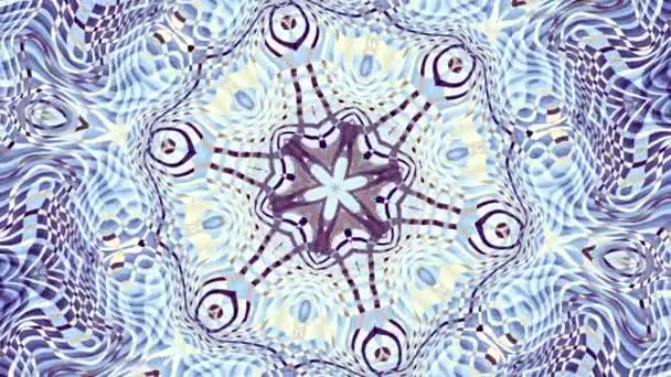 Umwandlung Ornamentalen Vintage Hintergrund Abstraktes Filmmaterial Jugendstil Rundes Mandala Muster — Stockvideo