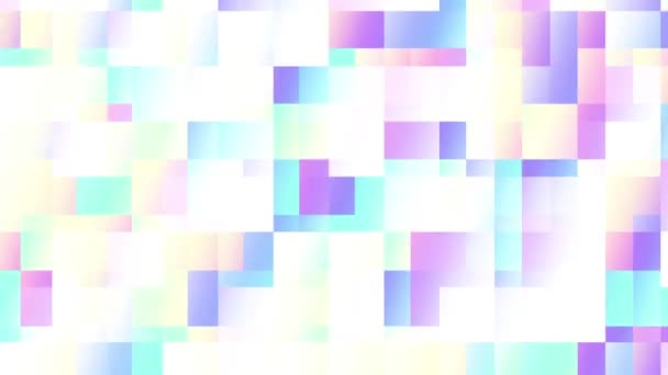 Fast Flickering Transparency Squares Moving Geometric Background Looping Footage — Stock Video