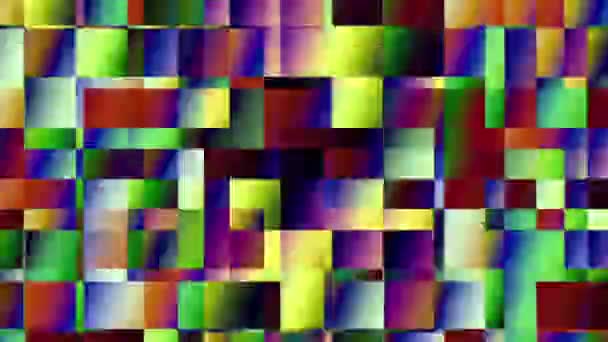 Fast Flickering Transparency Squares Moving Geometric Background Looping Footage — Stock Video