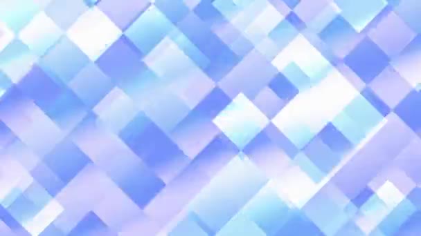 Быстрые Мерцающие Квадраты Прозрачности Перемещение Геометрического Фона Циклические Кадры — стоковое видео