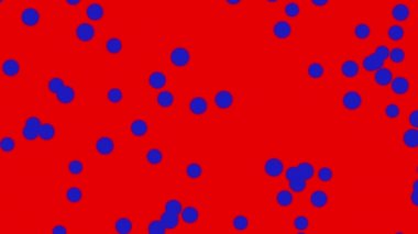 Hareketli rasgele küçük daire. Küçük daire boş bir arka plan üzerinde görünen. Video için soyut ekran koruyucu.