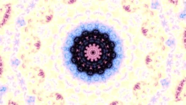 Snurrande Abstrakt Magiska Cirkel Esoteriska Kosmiska Mandala — Stockvideo