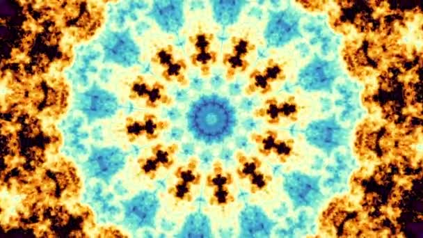 Rotazione Cerchio Magico Astratto Mandala Cosmico Esoterico — Video Stock