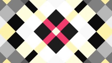 Geometrik şekiller hareket. Dönüştürme renkli kareler. Kesintisiz döngü görüntüleri.