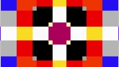 Geometrik şekiller hareket. Dönüştürme renkli kareler. Kesintisiz döngü görüntüleri.