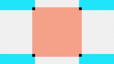 Geometrik şekiller hareket. Dönüştürme renkli kareler. Kesintisiz döngü görüntüleri.