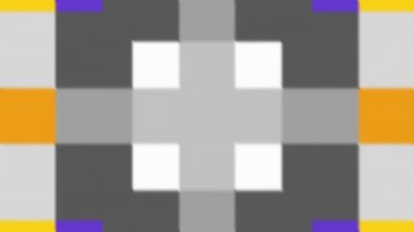 Geometrik şekiller hareket. Dönüştürme renkli kareler. Kesintisiz döngü görüntüleri.