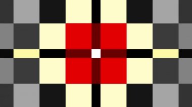 Geometrik şekiller hareket. Dönüştürme renkli kareler. Kesintisiz döngü görüntüleri.