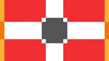 Geometrik şekiller hareket. Dönüştürme renkli kareler. Kesintisiz döngü görüntüleri.