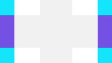 Geometrik şekiller hareket. Dönüştürme renkli kareler. Kesintisiz döngü görüntüleri.