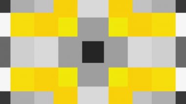 Geometrik şekiller hareket. Dönüştürme renkli kareler. Kesintisiz döngü görüntüleri.
