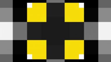 Geometrik şekiller hareket. Dönüştürme renkli kareler. Kesintisiz döngü görüntüleri.