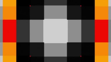 Geometrik şekiller hareket. Dönüştürme renkli kareler. Kesintisiz döngü görüntüleri.