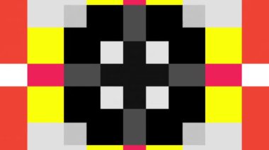 Geometrik şekiller hareket. Dönüştürme renkli kareler. Kesintisiz döngü görüntüleri.
