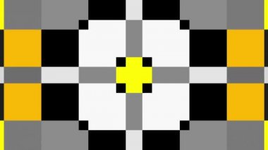 Geometrik şekiller hareket. Dönüştürme renkli kareler. Kesintisiz döngü görüntüleri.