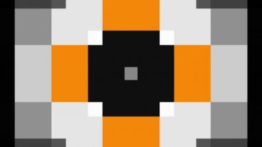 Geometrik şekiller hareket. Dönüştürme renkli kareler. Kesintisiz döngü görüntüleri.