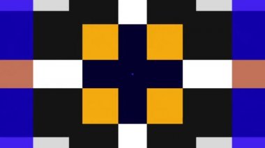 Geometrik şekiller hareket. Dönüştürme renkli kareler. Kesintisiz döngü görüntüleri.