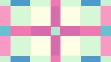 Geometrik şekiller hareket. Dönüştürme renkli kareler. Kesintisiz döngü görüntüleri.