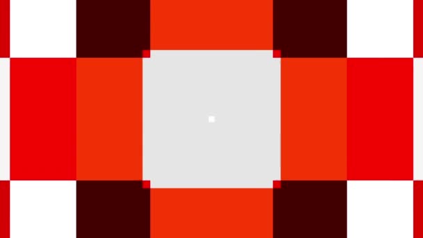 Des formes géométriques mobiles. Transformation carrés colorés. Images de boucle sans couture .