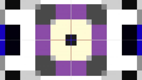 Des formes géométriques mobiles. Transformation carrés colorés. Images de boucle sans couture .