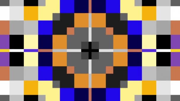 Des formes géométriques mobiles. Transformation carrés colorés. Images de boucle sans couture .