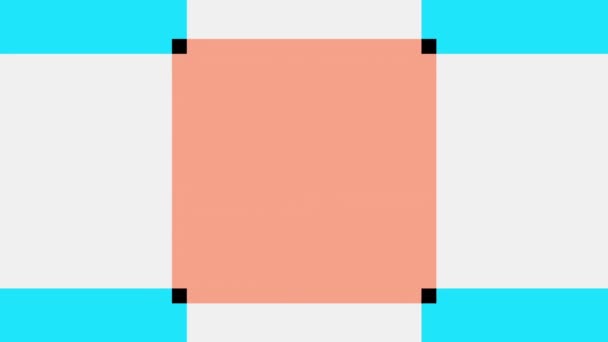 幾何学的図形を移動します 変換のカラフルな正方形 シームレスなループ映像 — ストック動画