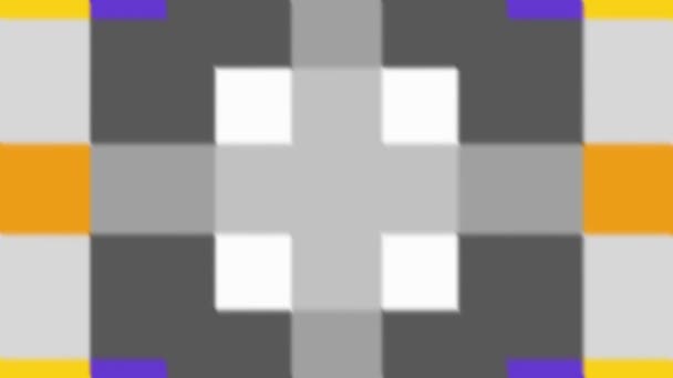 Des formes géométriques mobiles. Transformation carrés colorés. Images de boucle sans couture .