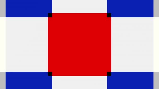 Μεταφέρει Γεωμετρικά Σχήματα Πολύχρωμα Τετράγωνα Μετασχηματισμού Απρόσκοπτη Βρόχου Πλάνα — Αρχείο Βίντεο