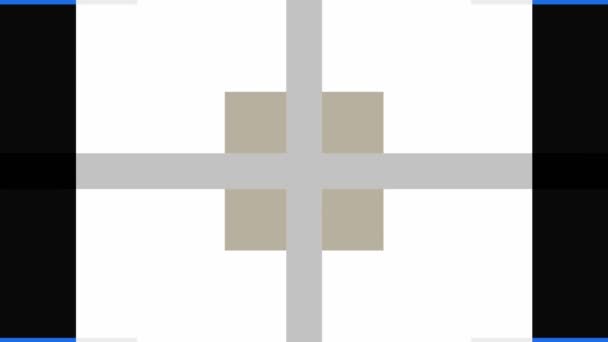 Des formes géométriques mobiles. Transformation carrés colorés. Images de boucle sans couture .