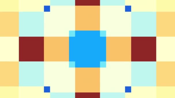 Des formes géométriques mobiles. Transformation carrés colorés. Images de boucle sans couture .